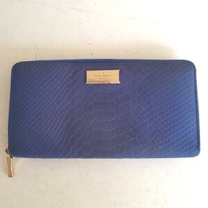 Kate Spade Blue Leather Elsie Street Exotic Neda Wallet